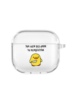 AirPods 3. Nesil Katil Civciv Desenli Silikonlu Şeffaf Kılıf
