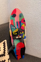 Black Cat Dekoratif Sörf Tahtası Acrylic Tablo